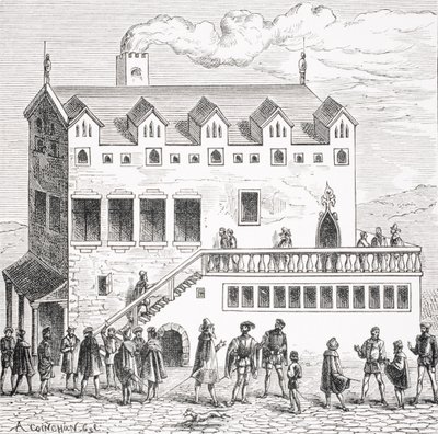 Hotel of the Chamber of Accounts in the Courtyard of the Palace in Paris, after a Woodcut in 